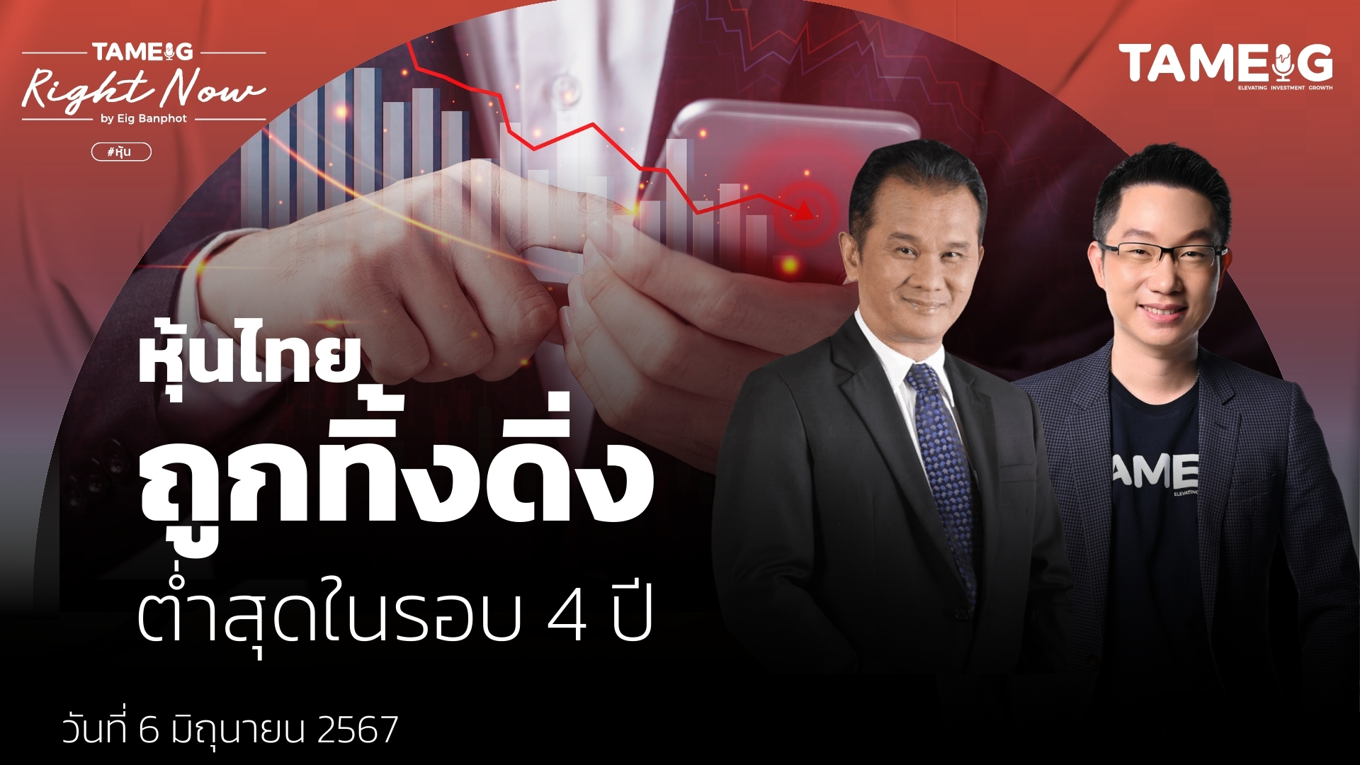 หุ้นไทย ถูกทิ้งดิ่ง ต่ำสุดในรอบ 4 ปี | Right Now Ep.1,081