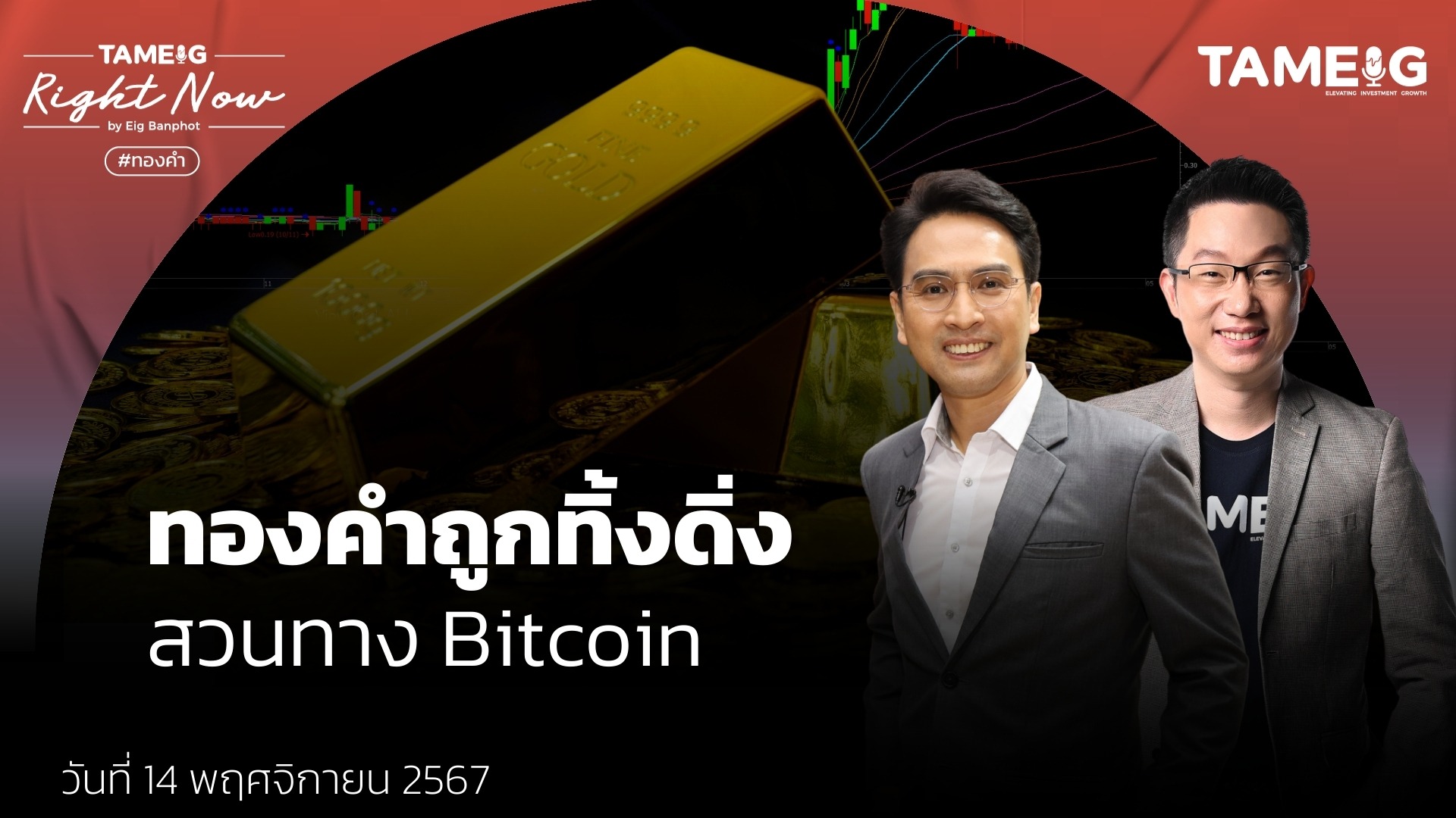 ทองคำร่วงหนักแต่ Bitcoin พุ่งทำจุดสูงสุดใหม่ นาทีนี้ซื้อถือหรือขาย? | Right Now Ep.1,291