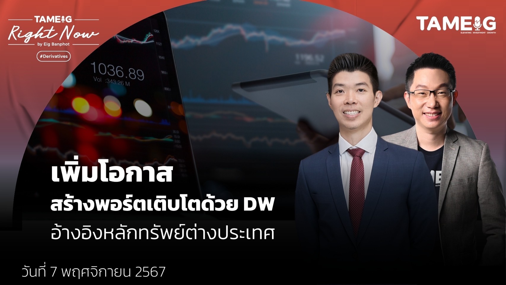 เพิ่มโอกาสสร้างพอร์ตเติบโต ด้วย DW อ้างอิงหลักทรัพย์ต่างประเทศ | Right Now Ep.1,280