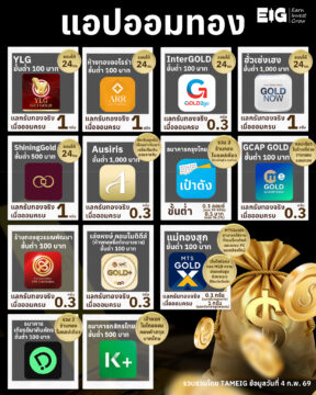 #Infographic แอปออมทอง 📱 #TAMEIG #EIG #ลงทุนเพราะอยากมีเงินใช้ตลอดชีวิต #ราคาทองคำ #ออมทอง #แอปออมทอง